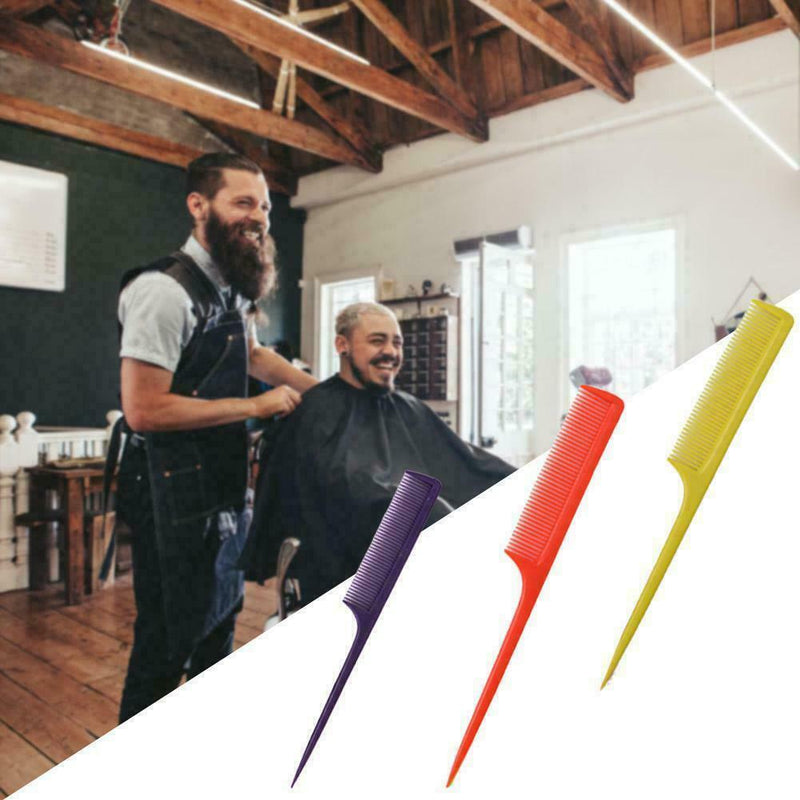 Color Pointed Tail Comb Thin Comb Clip Design The Salon Hairdresser Tool St J6J1