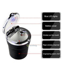 Portable Car Travel Ashtray Cigarette Cylinder Ash Holder Ashtray with LED Light