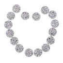 48Pcs Rhinestone Flatback Diamond Buttons for Wedding Hat Sewing Accessories