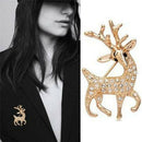 High Quality Exquisite Sika Deer Brooches Shining Rhinestone Pins Jewelry TO