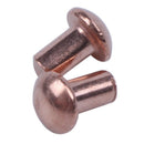 200 Pcs 5/64 x 1/8 inch Round Head Copper Solid Rivets Fasteners