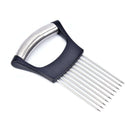 Stainless Steel Onion Cutter Onion Holder Fork Vegetable Slicer Tomato Needle FT