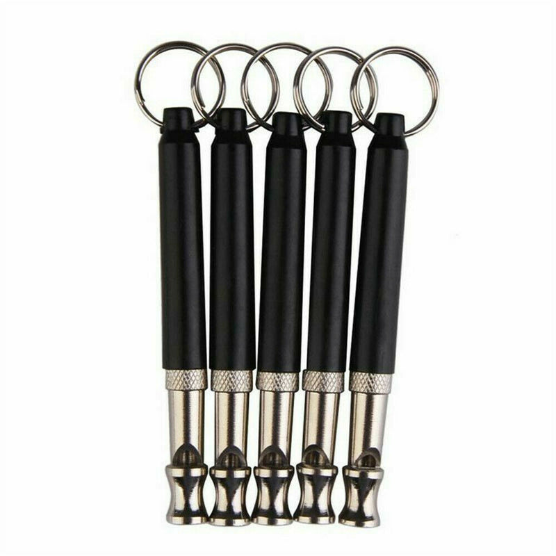 Dog Training WHISTLE UltraSonic Obedience Stop Barking Pet Sound Pitch Black 1pc