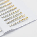 12Pcs Thick Big Eye Sewing Self-Threading Needles Embroidery Hand Sewing 3 Sizes