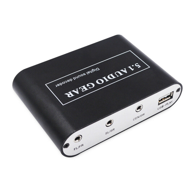 5.1CH Digital Audio Decoder AC3/DTS to Stereo Surround Analog 2 SPDIF Ports