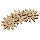20 Pieces Wooden Flower Shapes Unpainted DIY Embellishment Wooden Board Tags