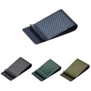 Money Clip Carbon Fiber Holder for 30 Folded Bills or Around 15 Cards Blue