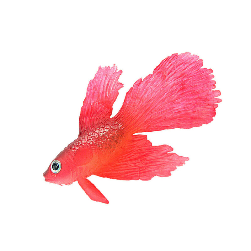 2 PCS Fluorescent Fish Tank Landscape Animals Silicone