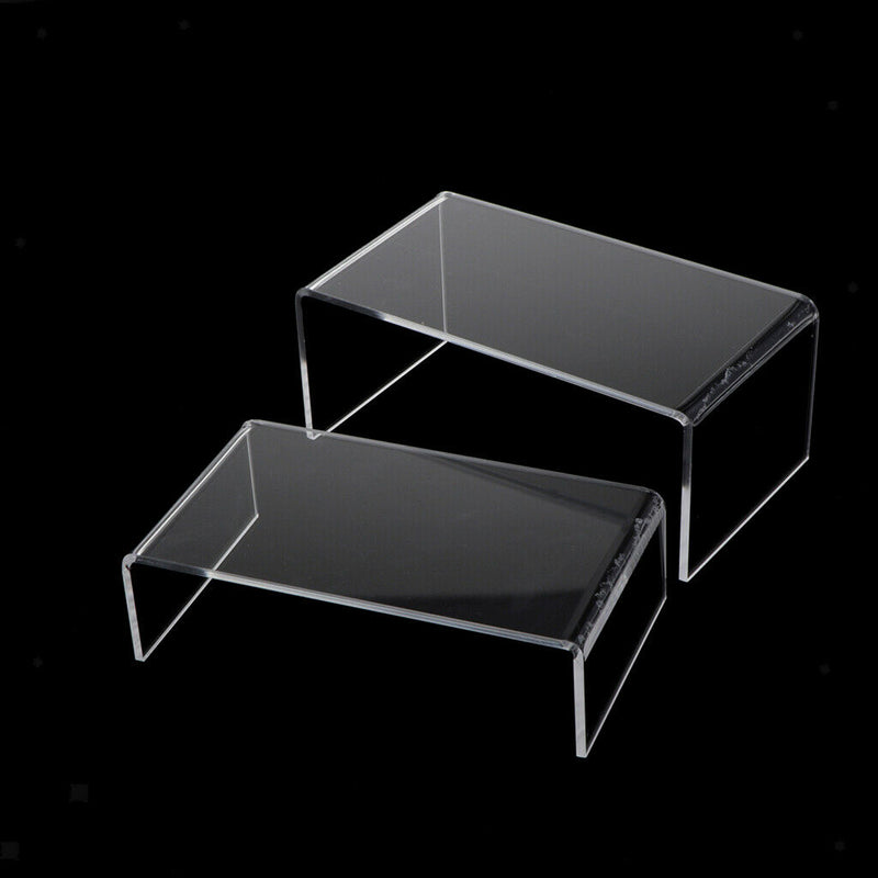 Acrylic Riser Display Shelf for Amiibo Funko Pops Figures Clear