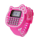 Children Silicone Date Multi-Purpose Kids Calculator Wrist Watch Rosered