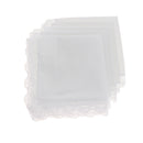 5Pack Men Women 100% Cotton White Handkerchiefs Comfy Hanky Party Hankies