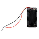 Black Tow Layers 4 x 1.5V AA Batteries Battery Holder Case Box w Wire Leads X5O8