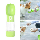 Portable Pet Dog Puppy Water Bottle Drinking Feeder Outdoor Walking Travel Green