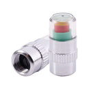 2 Pcs Motorcycle Car Air Tyre Tire Valve Pressure Warning Caps 2.4 Bar New