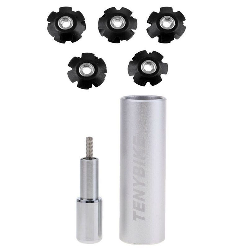 5Pcs Headset Flanged Star Nut Star Washer & Fork Headset Star Nut Setting Tool