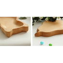 Wood Plate Dinner Plate Dessert Plate Set Salad Bowl Dishware 11.5x23cm Cat