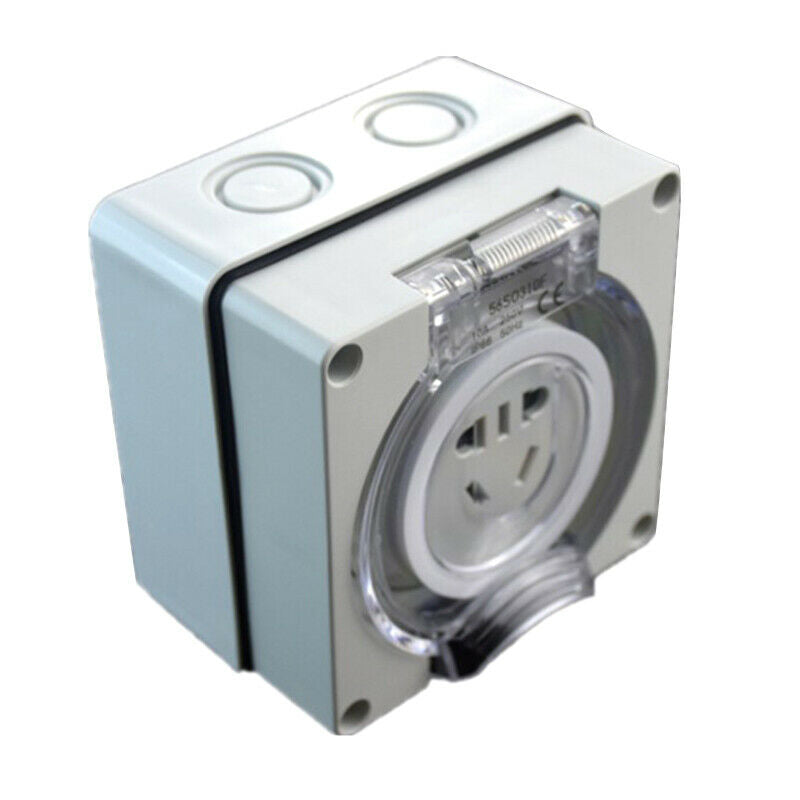 3 pin 10 Amp 10A Power Inlet - Weatherproof - IP66 for Motorhome RV 240V 3C