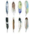 30Pcs/Set Colorful Bookmark Feather Bookmark Cartoon Bird Animals Gift Pack Cute