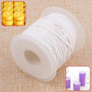 60M/Roll White Spool of Cotton Square Braid Candle Wicks Wick Core Candle Making