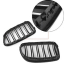 1 Pair Double Slat Line Front Bumper Grill Hood Kidney Grille Grill for 201