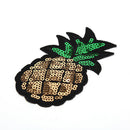 pineapple Sequins Embroidery Iron sew on patch applique DIY clothing 4.6*8cm M&O