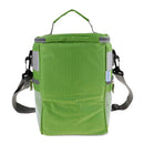 Vertical Portable Insulated Cooler Lunch Box Tote Picnic Storage Bag green