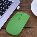 2.4GHz 1,000DPI Ultra-thin 3-Button Wireless Photoelectric Mouse (Green)