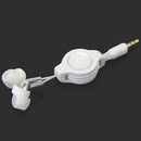 White Retractable Earphone Headset Earbuds For MP3 MP4 Phone Music Fashion Gift