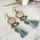 New Bohemian Dream Catcher Tassel Earrings For Women Fashion Boho Ethnic Gr