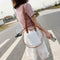 Summer Beach Round Transparent Women Handbag Tote Shopping Bags (Brown)