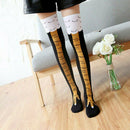 Stylish Women Girl Chicken High Socks Legs Thigh Cartoon Animals Stockings  BX