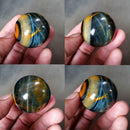 1x Natural Blue Tigers eye jasper quartz Sphere crystal ball rock Healing New