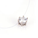Fashion Women Crystal Necklace Invisible Line Zircon Clavicle Chain Necklace Z