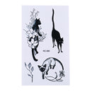 Waterproof Temporary Tattoo Stickers Black Cats Water Transfers Flash Tatoo ES
