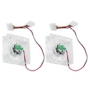 2 Pack 12V DC Brushless Fan 4 LED 80mm 8025 PC Computer Case Cooler Fan