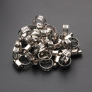 100pc Adjustable Stainless Steel Drive Hose Clamp Fuel Line Worm Clips 1/2"~3/4"