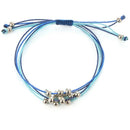 Bohemian Style Simple Rope Woven Beaded Blue Metal Ball Shell Pineapple Bra