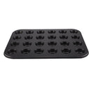 Mini Muffin Pan 24 Cup Nonstick Carbon Steel Cupcake Pan Baking Tray Black S7E5