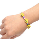 Boho Fashion Smile Face Bracelet Colorful Beads Bangle Women Charm Jewelry GifJR