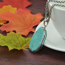 Adjustable Fine Jewelry Turquoise Pendant Necklace for Women -Synthetic