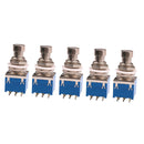 5 Pcs Blue Electric Guitar Effects Pedal Box Stomp Foot Swtich True Bypass