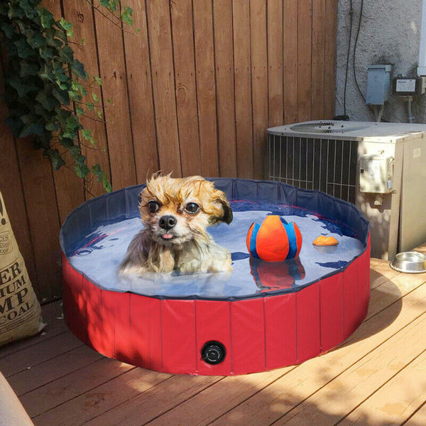 Pet Bathtub Summer Foldable Dog Cat Swimming Pool PVC Dogs Clean Bathing Tub FT