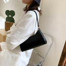 Fashion Pure Women Handbag Leather Female Small Shoulder Tote Bag (Black)