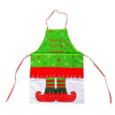 Non-woven Lady Cute Christmas Printing Apron Xmas Dinner Cooking Apron