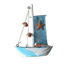 3x Fishing Net Sailing Nautical Wood Ornaments Mediterranean-style Home Deco