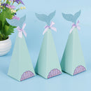 10x Mermaid Gift Boxes Sweet Paper Candy Box Mermaid Birthday Party Decoratio Gw