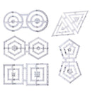 5pcs Acrylic Clear Twin Ruler Handmade Quilt Templates Patchwork Ruler Tool