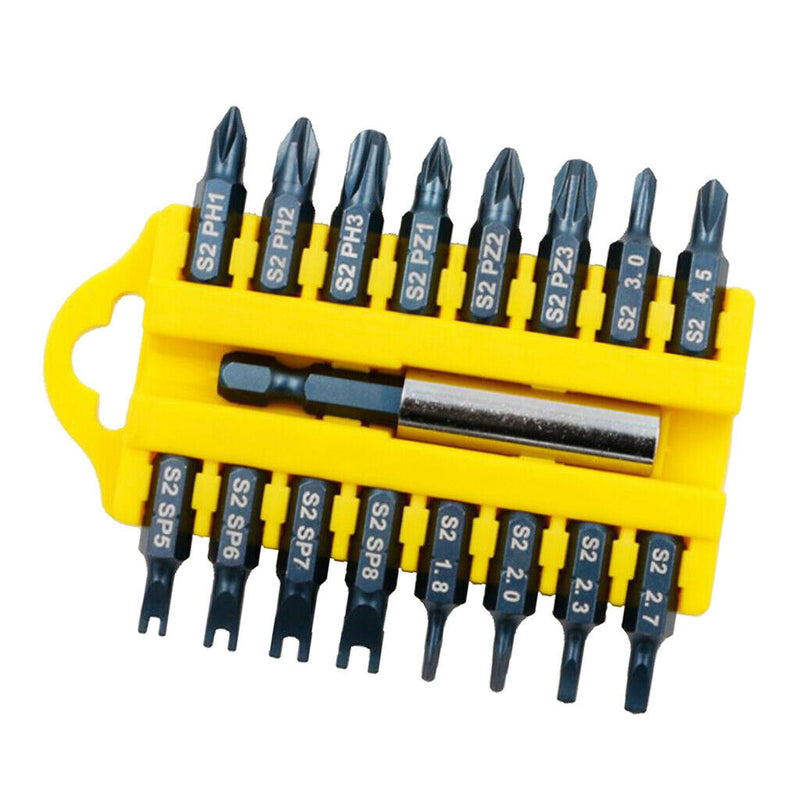 17Pcs Security Tamper Proof Multi-Bit Set Magnetic Holder Screwdriver Bits D