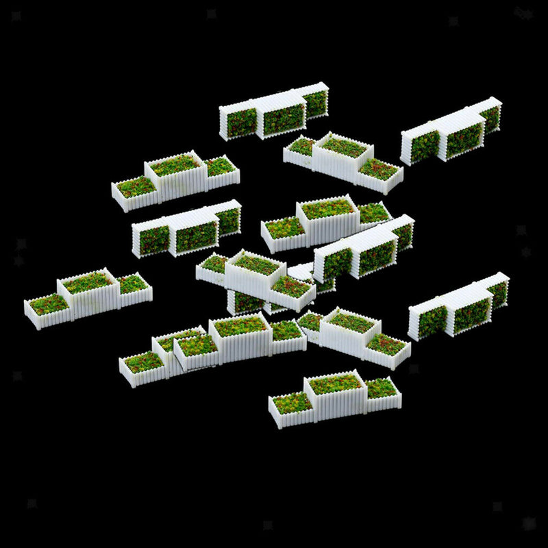 15 Packs N 1/150 Flower Beds Miniatures for Building Diorama Fairy Garden
