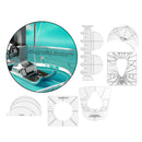 6pcs/set Quilting Template Ruler Acrylic Sewing Machine Tool For Patchwork